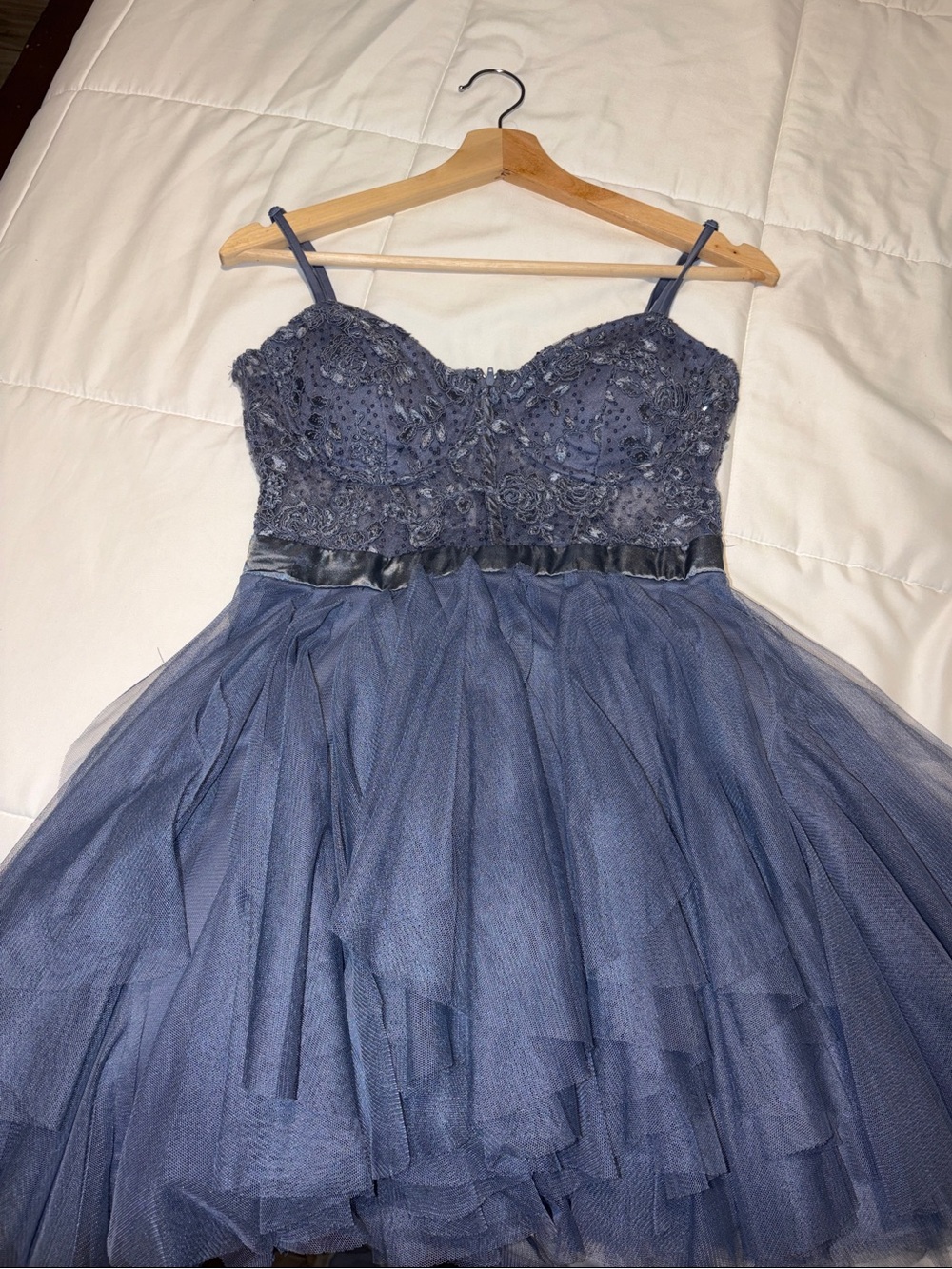 Windsor Navy Lace Bodice Tulle Party Dress